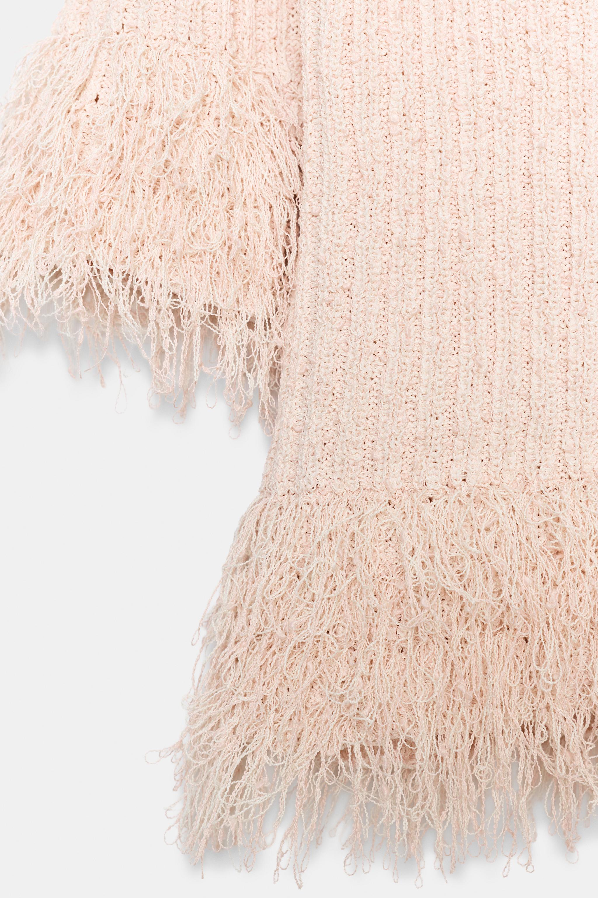 GILET EN MAILLE À FRANGES